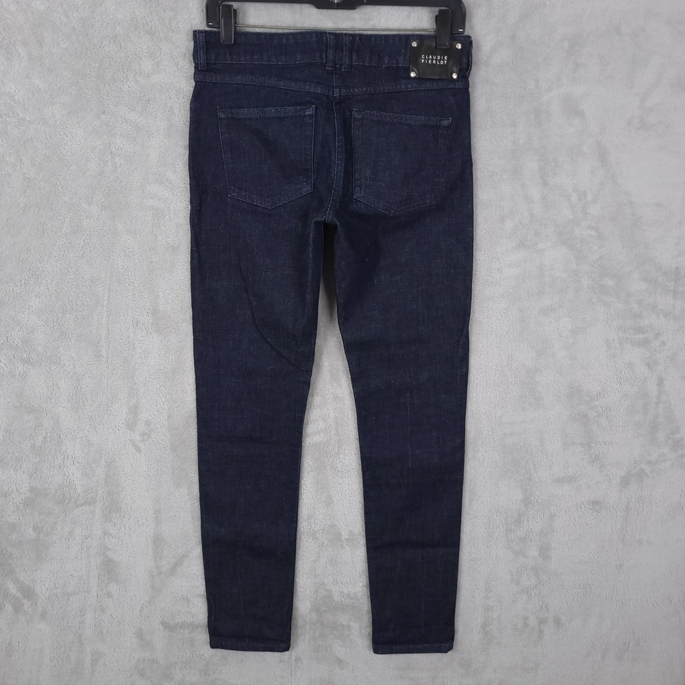 Claudie Pierlot Presley Jeans Women 36 Dark Blue Measure 30x29 Preppy